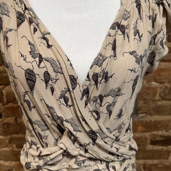 Anthropologie Leifnotes Up & Away Hot Air Balloon Dress Sz L whimsy EUC - Picture 3 of 9